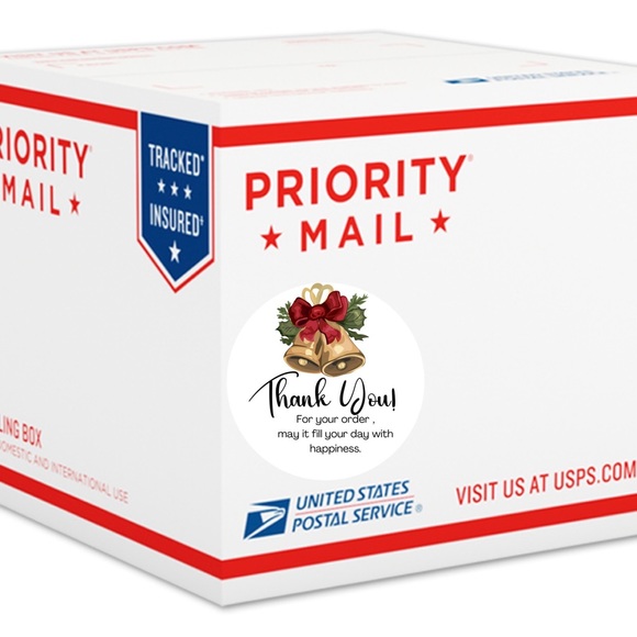 Holiday Theme Thank You Stickers - Picture 4 of 4